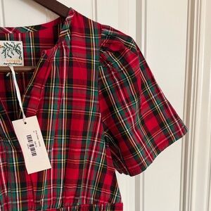 Citrus- Shae Plaid Holiday Dress in Red and Green